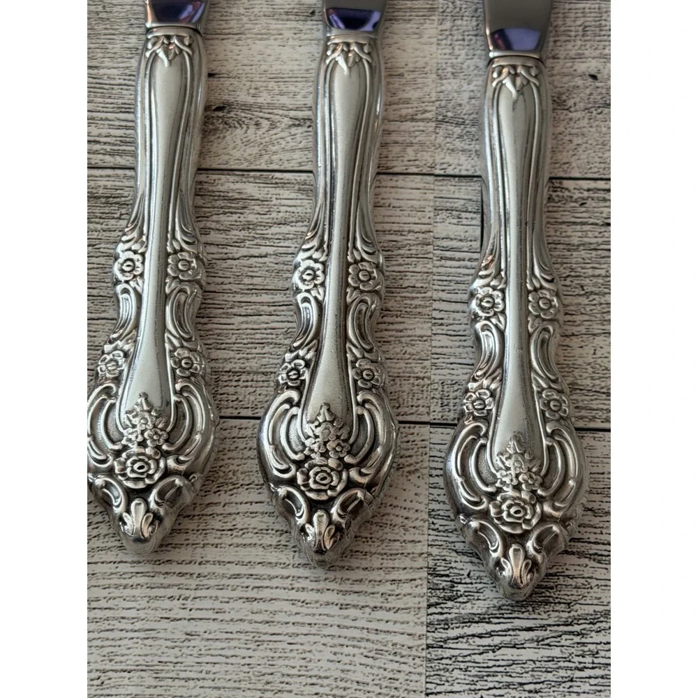 6 Community Silver Artistry Dinner Knives Silver plated By Oneida 1965 9 Inches